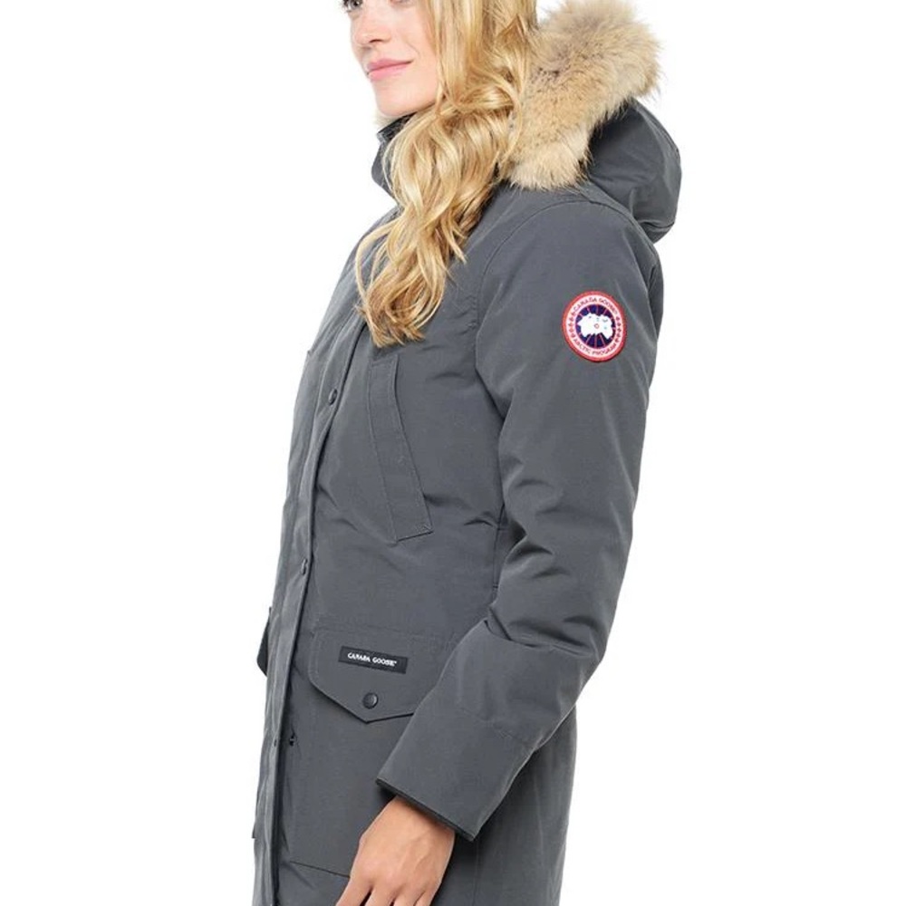 Canada Goose Women's Gray Parka with Fur-Trim Hood